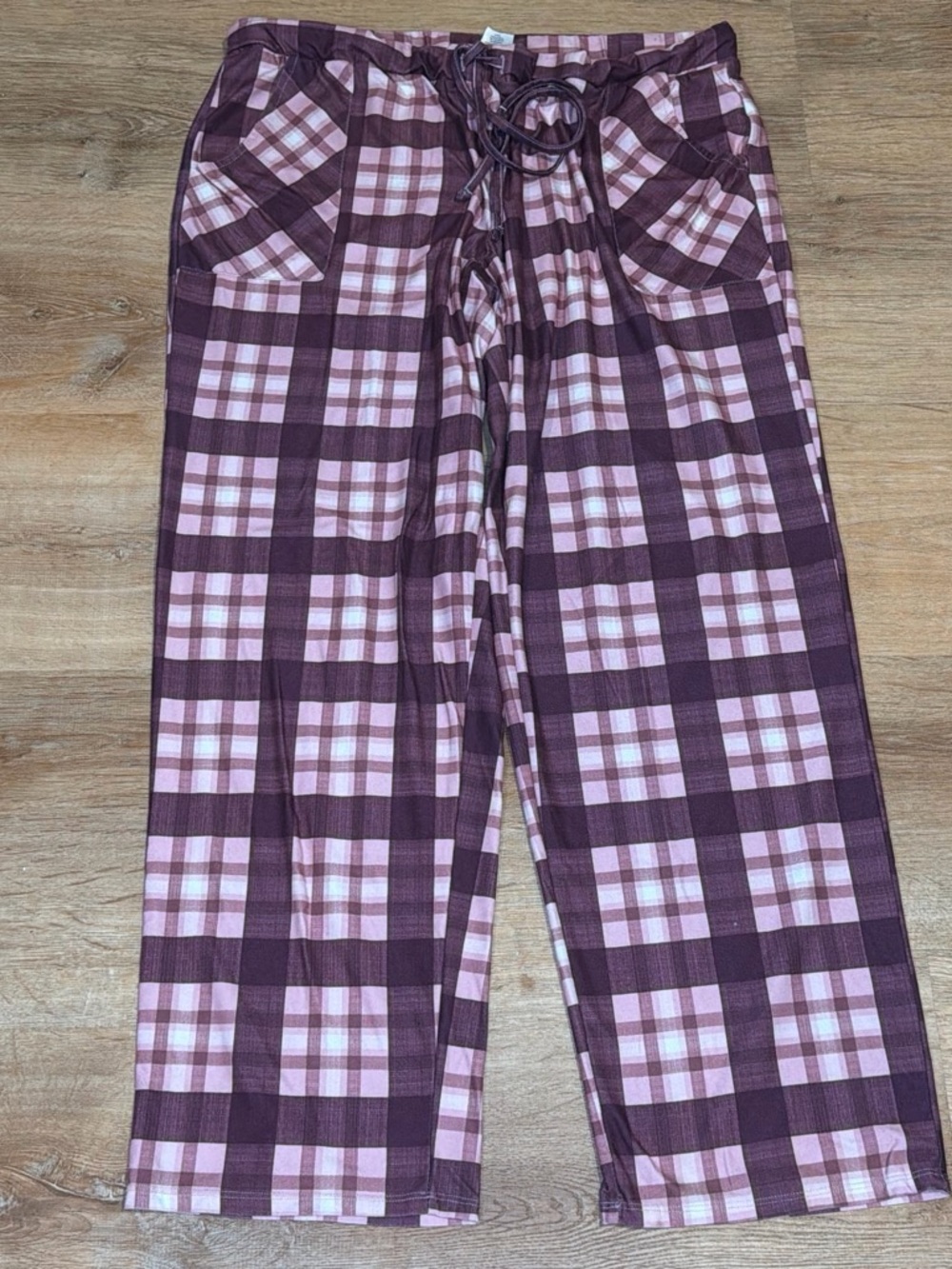 Lucky Brand Pink & Purple Plaid Girls Pajama Pants